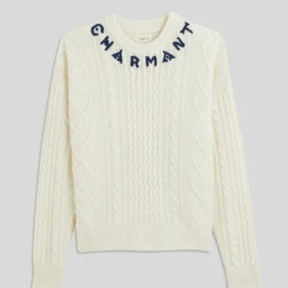 Clare V CHARMANT FISHERMAN'S SWEATER Size M NWT - Picture 1 of 6